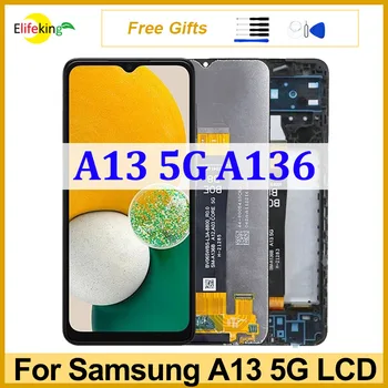 Оригинальный ЖК-дисплей Для Samsung Galaxy A13 5G A136 Дисплей С Сенсорным Экраном A136U A136B A136W Дигитайзер В Сборе Запасные Части Для Ремонта