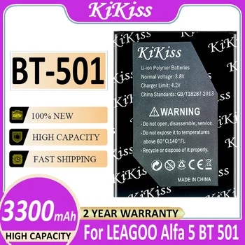 Оригинальный Мощный Аккумулятор KiKiss BT-501 3300 мАч Для LEAGOO Alfa 5 Alfa5 BT 501 Bateria