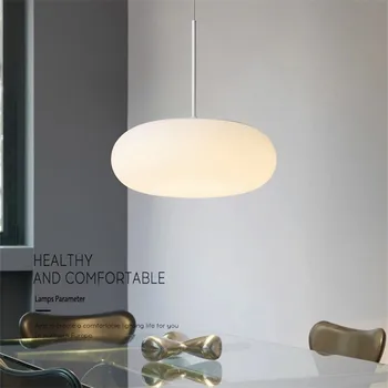 Подвесной светильник Itka, минималистичный дизайнерский белый абажур для обеденного стола, спальня, светодиодное оформление интерьера, кухня, подвесной светильник