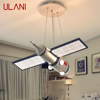 Подвесной светильник ULANI Children's Spaceship LED Creative Fashion Cartoon Light для детской комнаты, детского сада с дистанционным управлением затемнением
