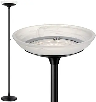 Торшер, 24 Вт суперяркая светодиодная лампа для стояния, Бесступенчатая лампа на столбе с регулируемой яркостью 3000 К, поворотный переключатель, металлический Модер высотой 70 дюймов